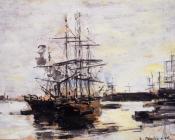 尤金布丹 - Vessel at Anchor outside of Venice